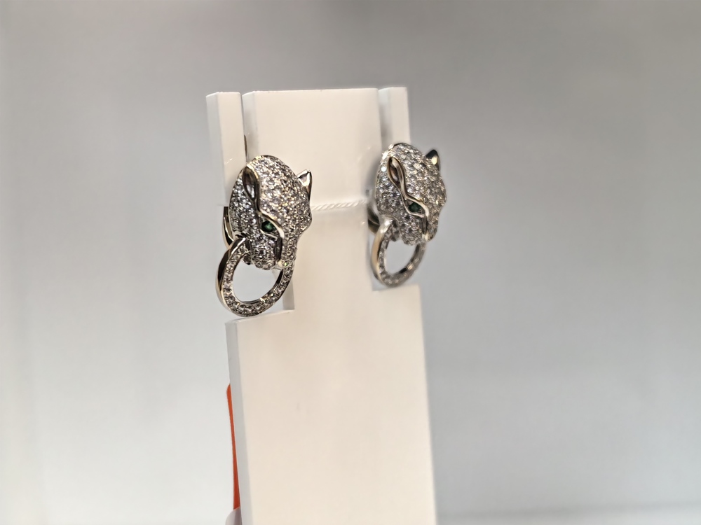 СКМИ585 СЕРЬГИ С КАМНЯМИ (Au 585)