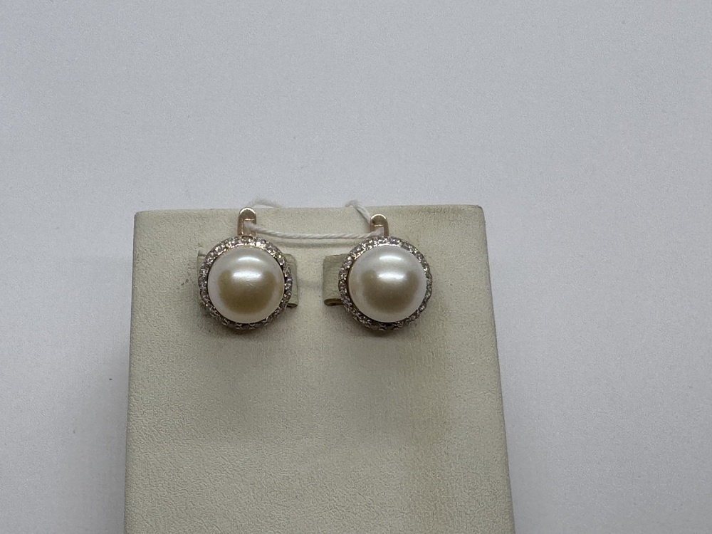 СКМИ585 СЕРЬГИ С КАМНЯМИ (Au 585)