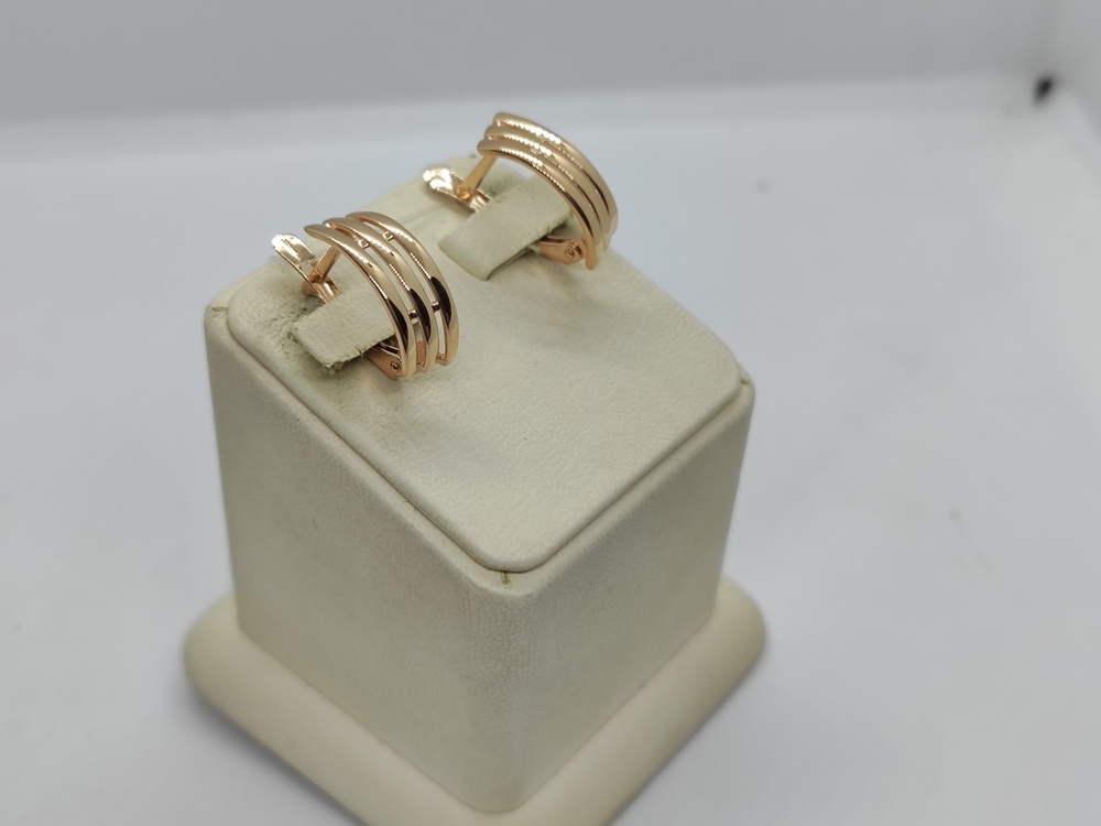22140 СЕРЬГИ БЕЗ КАМНЯ (Au 585)