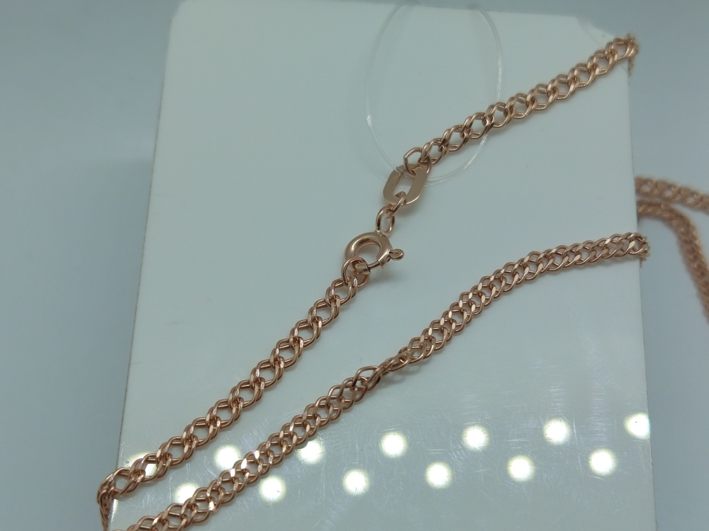 ЦЕПЬ ПУСТОТЕЛАЯ Ромб двойной (Au 585)