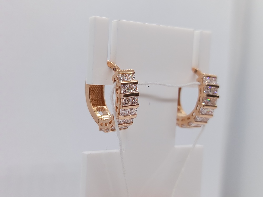 СКМИ585 СЕРЬГИ С КАМНЯМИ (Au 585)