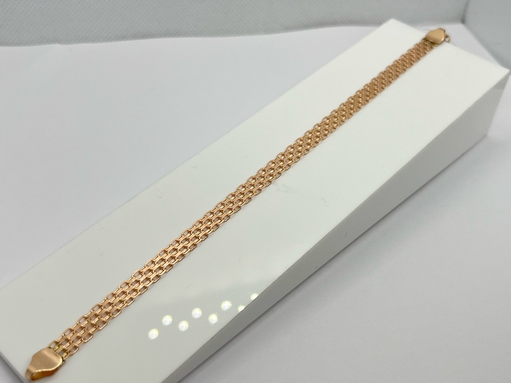 БРАСЛЕТ ПОЛНОВЕСНЫЙ Бисмарк машинный (Au 585)