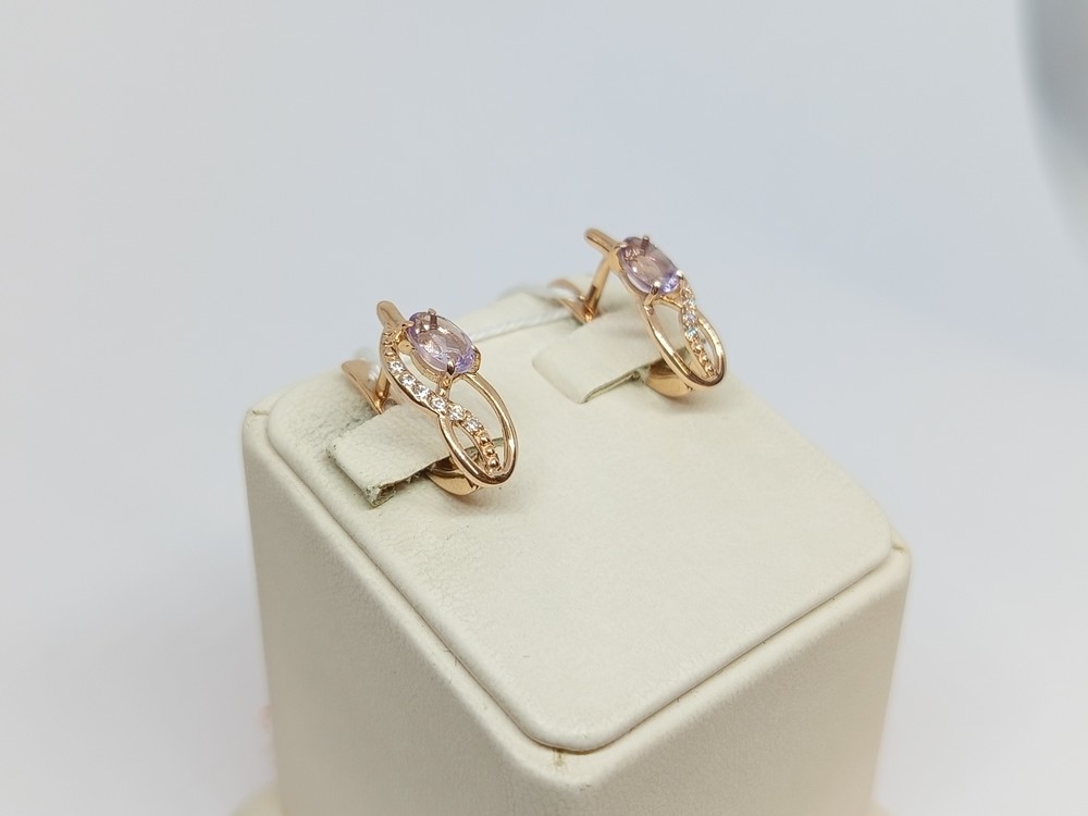 СКМИ585 СЕРЬГИ С КАМНЯМИ (Au 585)