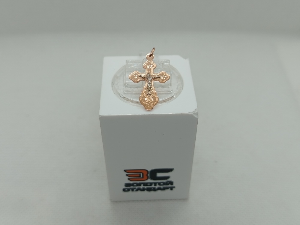 ПОДКБК585 ПОДВЕСКА КРЕСТ БЕЗ КАМНЯ (Au 585)
