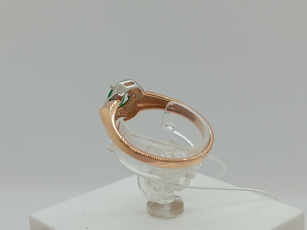 КОЛЬЦО Бриллиант, изумруд (Au 585)