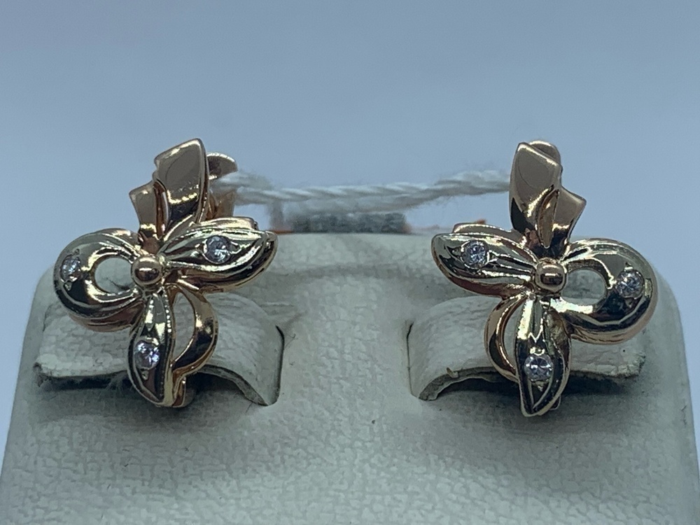 СКМИ585 СЕРЬГИ С КАМНЯМИ (Au 585)