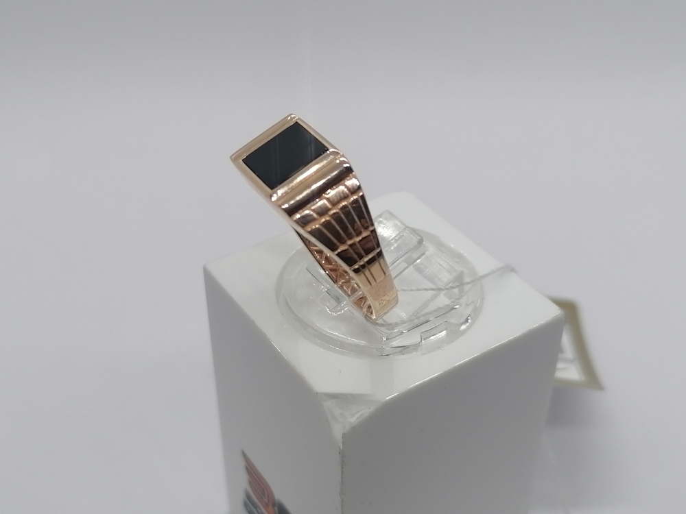 КОЛЬЦО ПЕЧАТКА оникс (Au 585)