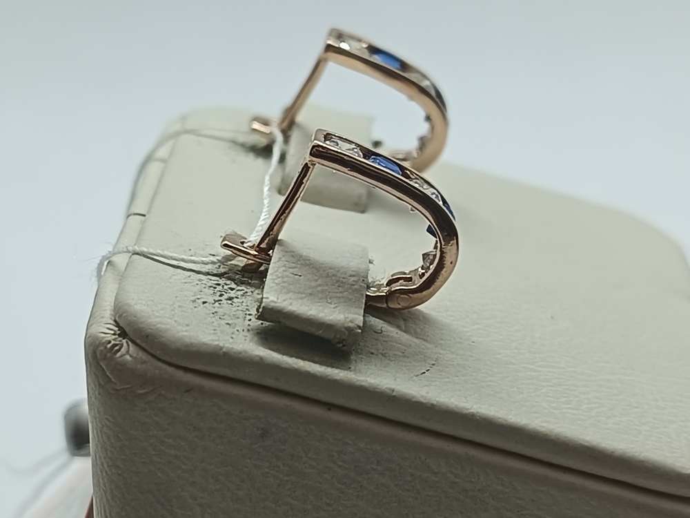 СКМИ585 СЕРЬГИ С КАМНЯМИ (Au 585)