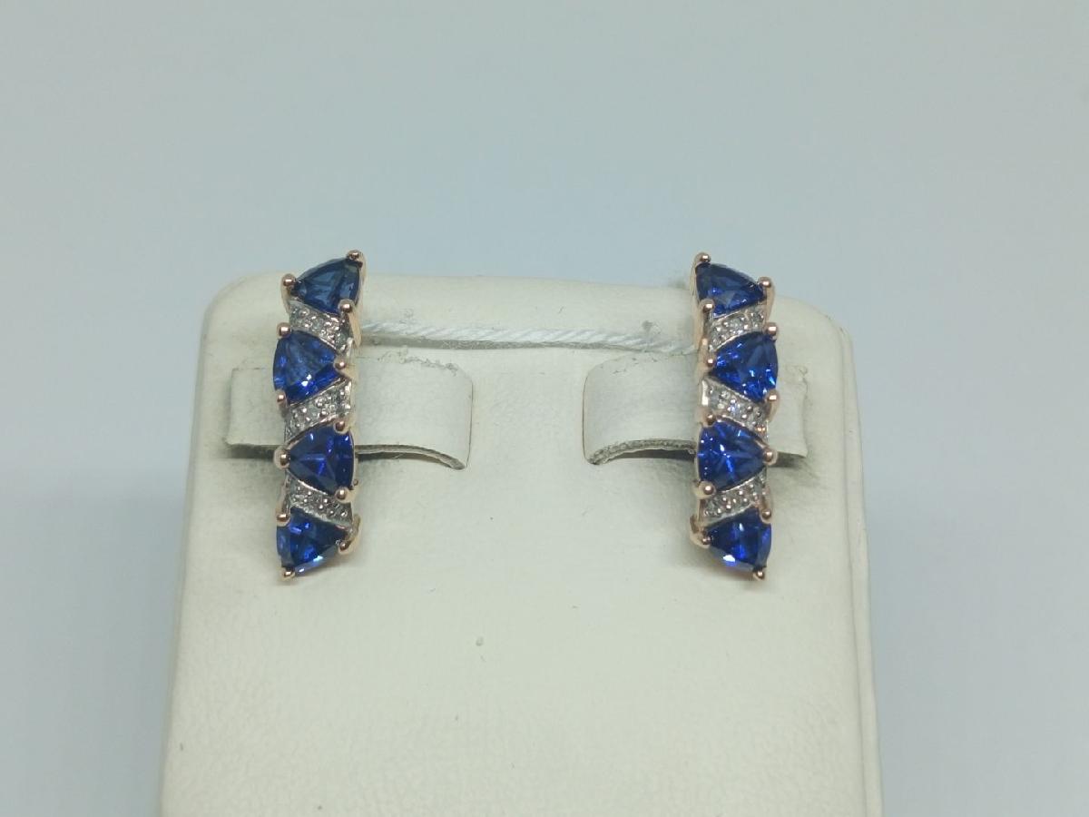 СКМИ585 СЕРЬГИ С КАМНЯМИ (Au 585)