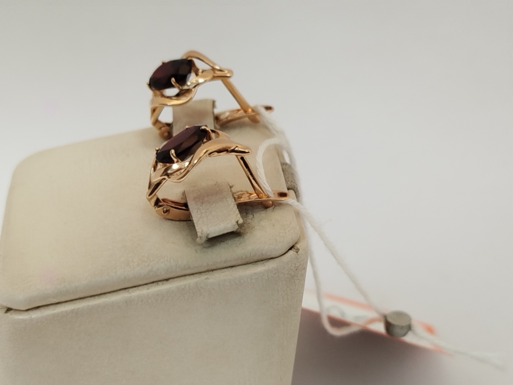 СЕРЬГИ С КАМНЕМ (Au 585)