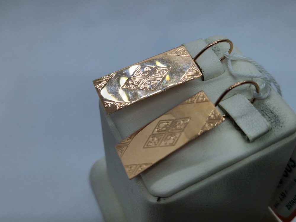 СБКМ585 СЕРЬГИ БЕЗ КАМНЯ (Au 585)