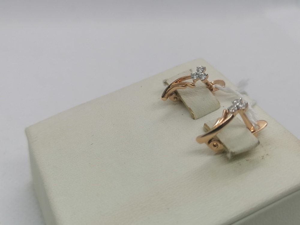 СКМИ585 СЕРЬГИ С КАМНЯМИ (Au 585)