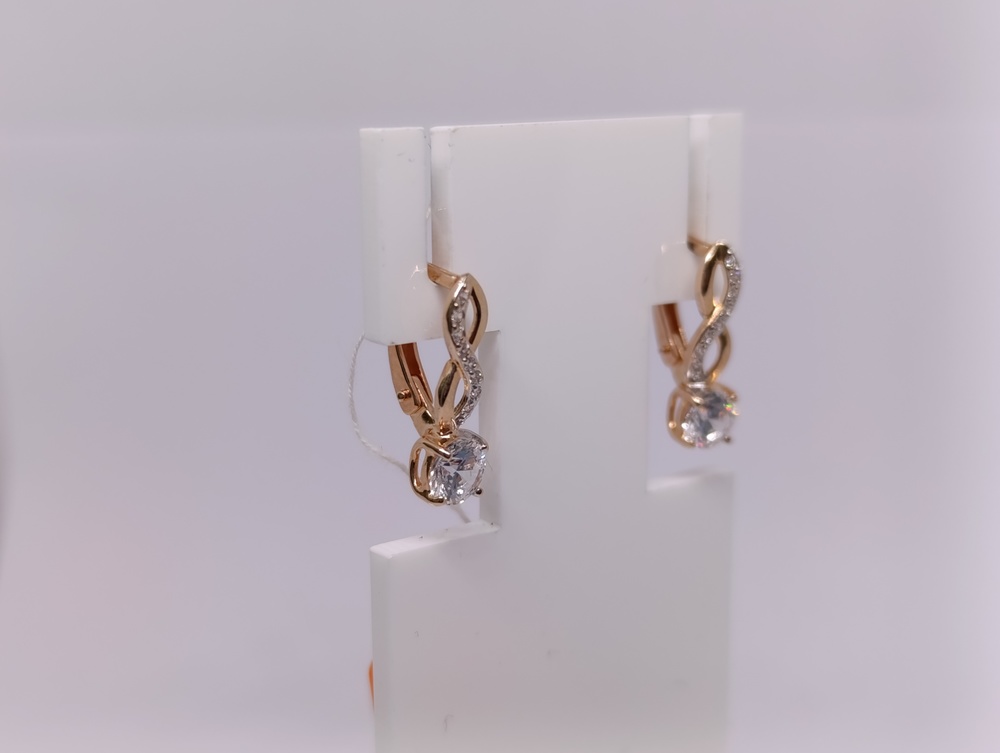 СКМИ585 СЕРЬГИ С КАМНЯМИ (Au 585)