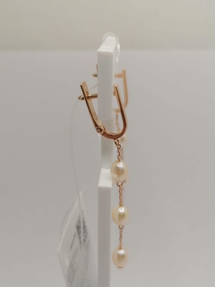 СЕРЬГИ ЖЕМЧУГ (Au 585)