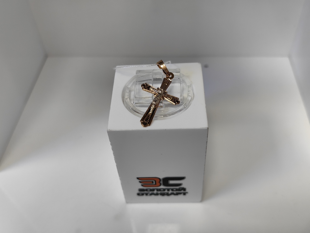 102-ИХ-22.23-12 ПОДВЕСКА КРЕСТ (Au 585)