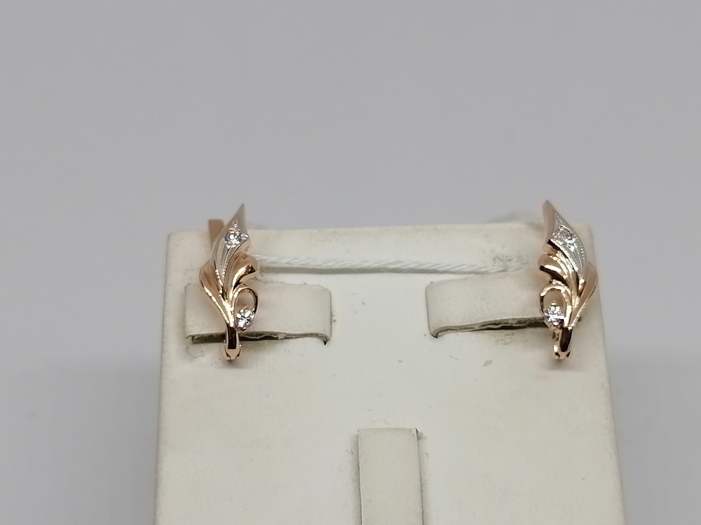 СКМИ585 СЕРЬГИ С КАМНЯМИ (Au 585)