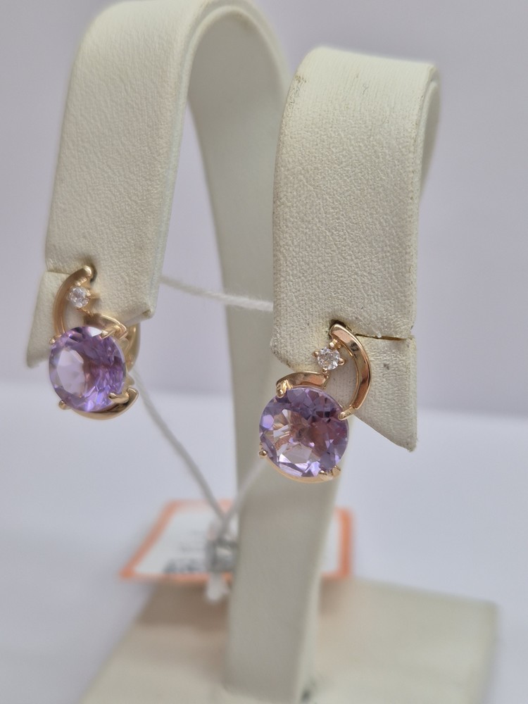 СКМИ585 СЕРЬГИ С КАМНЯМИ (Au 585)