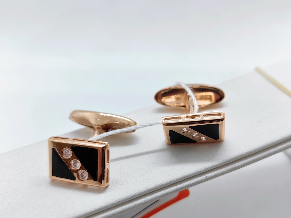 ЗАПОНКИ С КАМНЯМИ Au 585