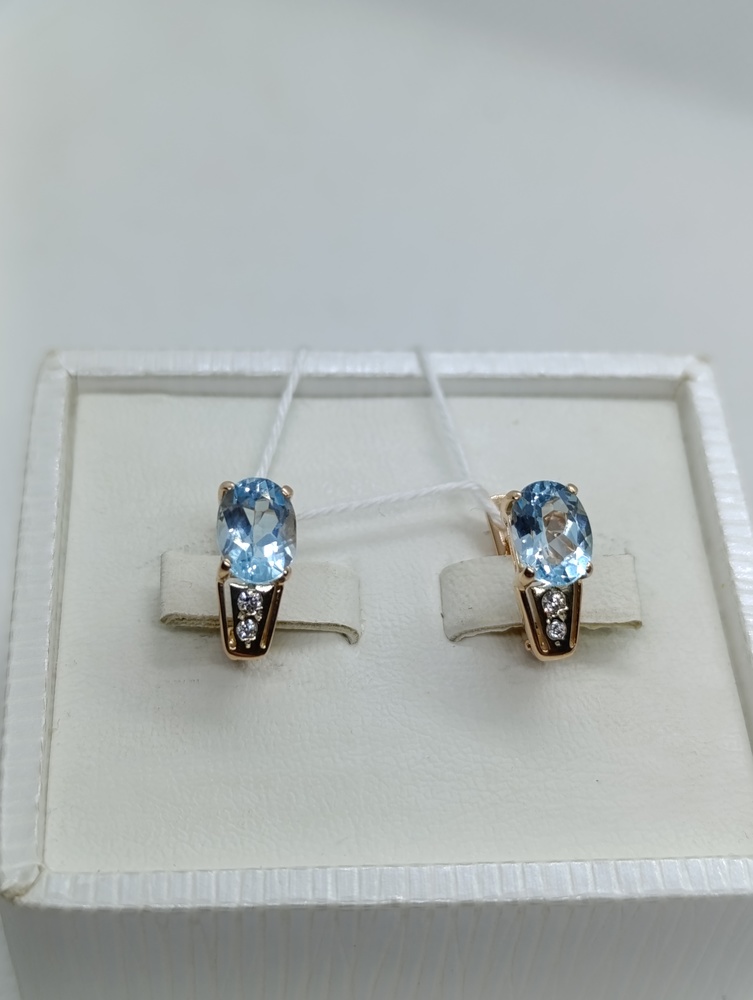 СКМИ585 СЕРЬГИ С КАМНЯМИ (Au 585)