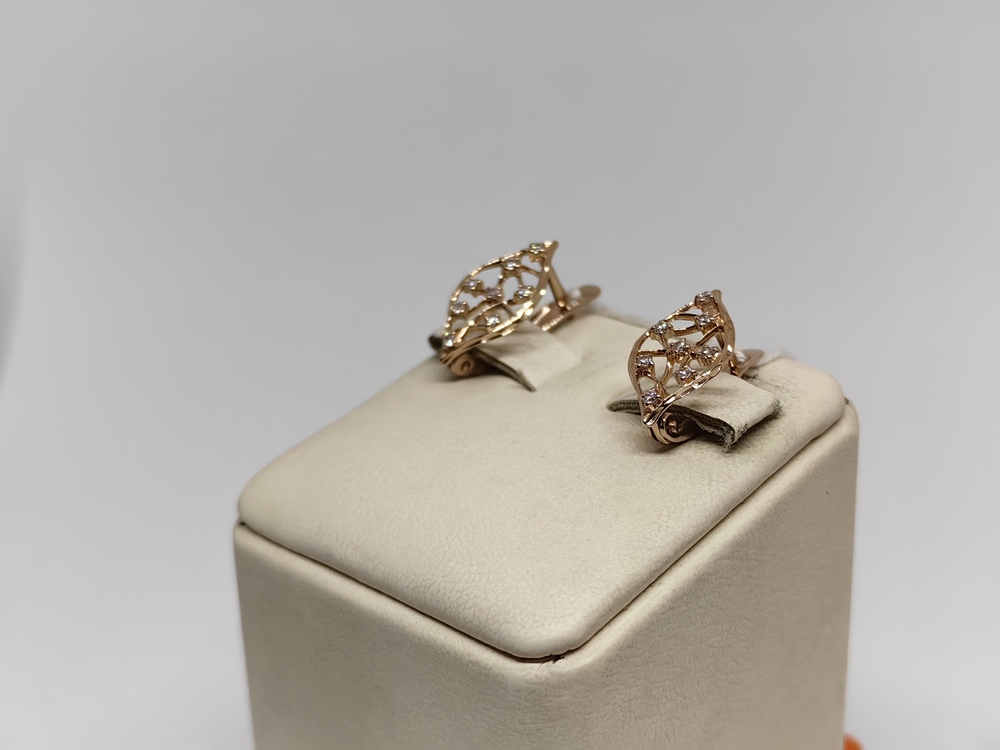 СКМИ585 СЕРЬГИ С КАМНЯМИ (Au 585)