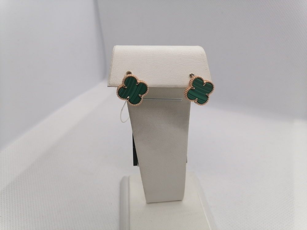 120217 м СЕРЬГИ С КАМНЕМ (Au 585)