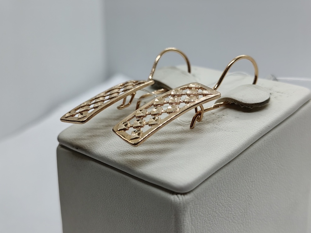 СЕРЬГИ ПЕТЕЛЬКА без камня (Au 585)