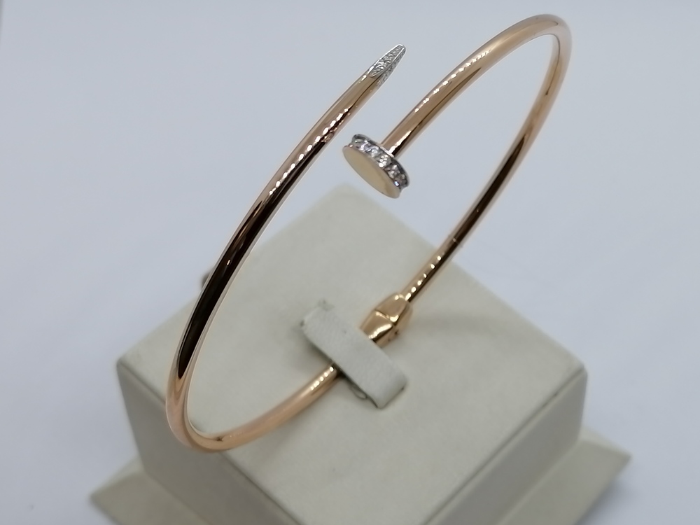 БРАСЛЕТ ЖЕСТКИЙ с камнями (Au 585)