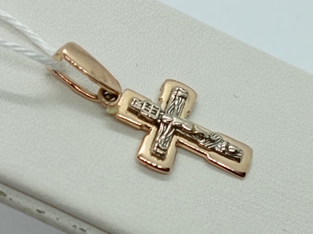 ПОДВЕСКА КРЕСТ БЕЗ КАМНЯ (Au 585)