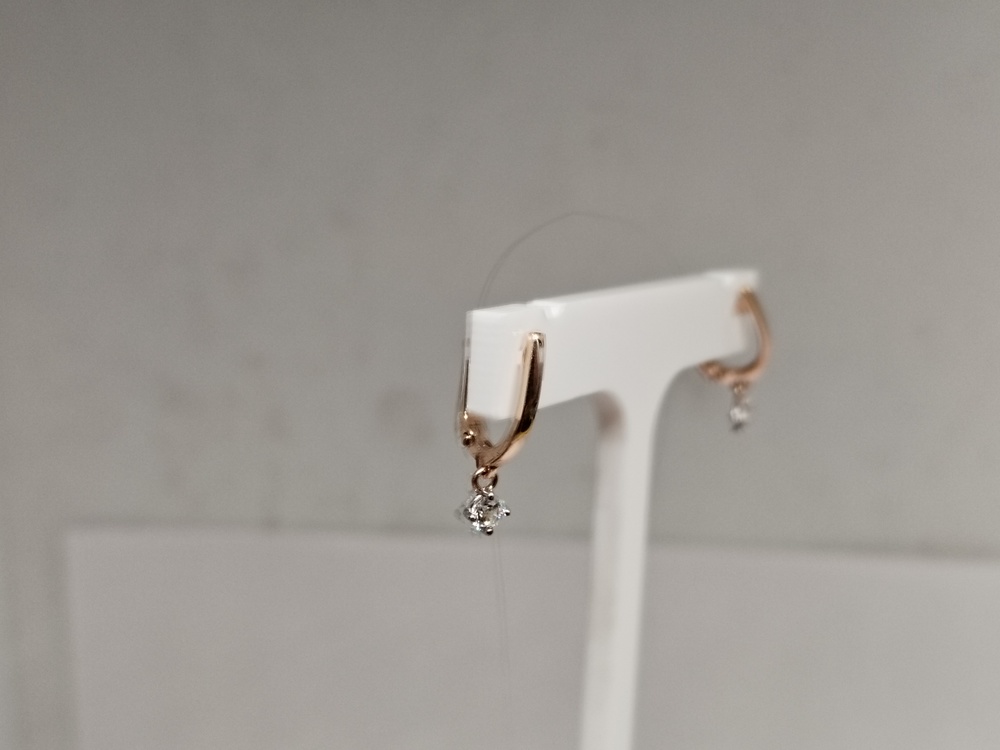 СЕРЬГИ С КАМНЕМ (Au 585)