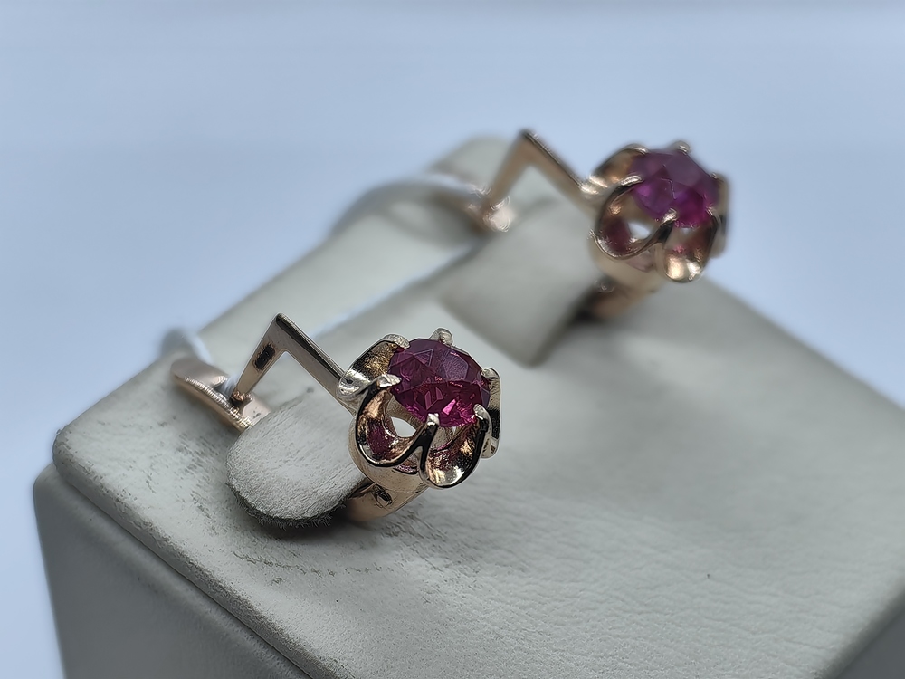 СЕРЬГИ С КАМНЕМ (Au 583)