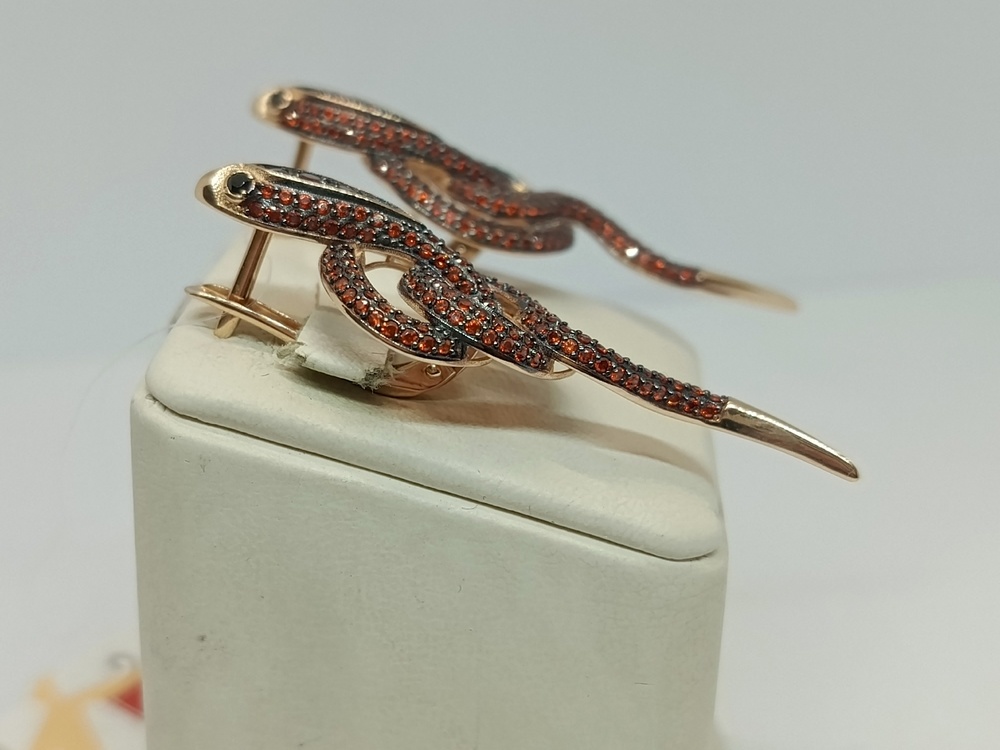 СЕРЬГИ С КАМНЯМИ (Au 585)