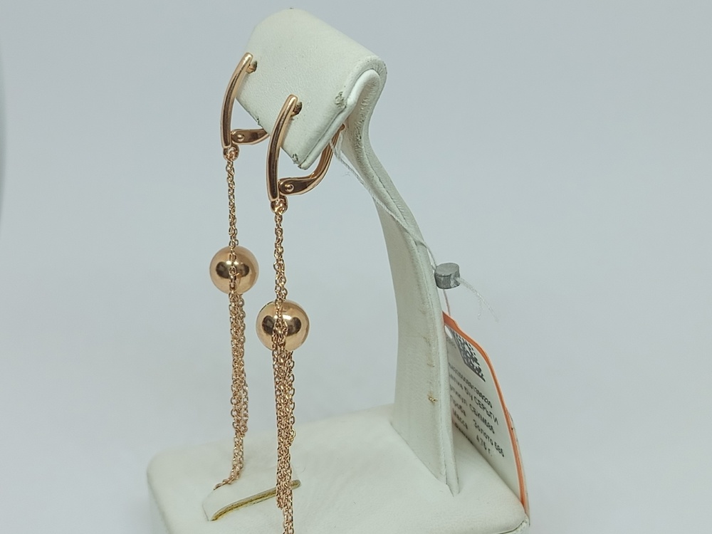 СБКМ585 СЕРЬГИ БЕЗ КАМНЯ (Au 585)