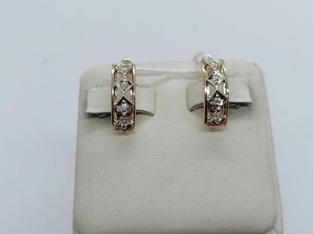 СКМИ585 СЕРЬГИ С КАМНЯМИ (Au 585)