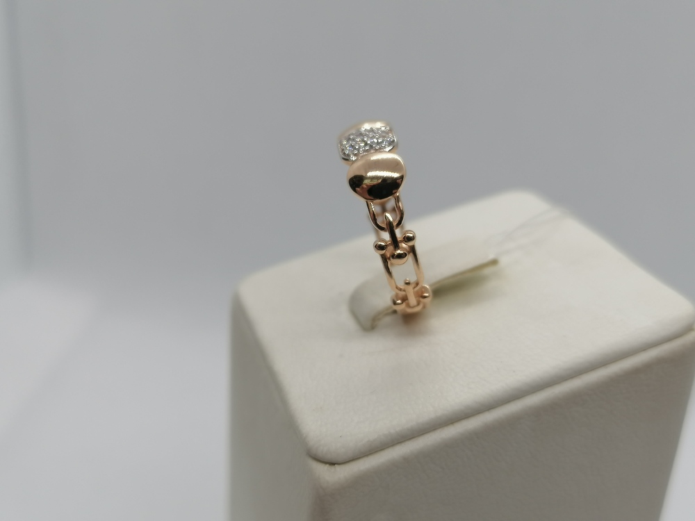 КОЛЬЦО С КАМНЯМИ (Au 585)