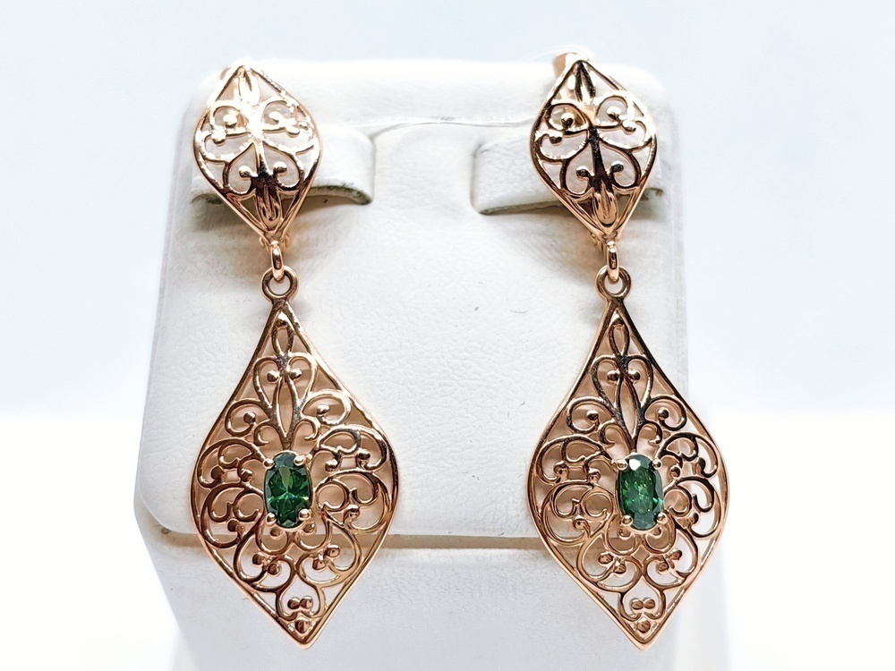 СЕРЬГИ С КАМНЕМ (Au 585)