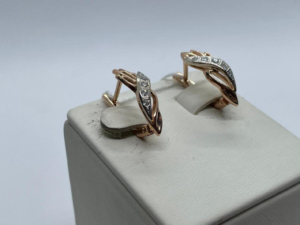 СКМИ585 СЕРЬГИ С КАМНЯМИ (Au 585)