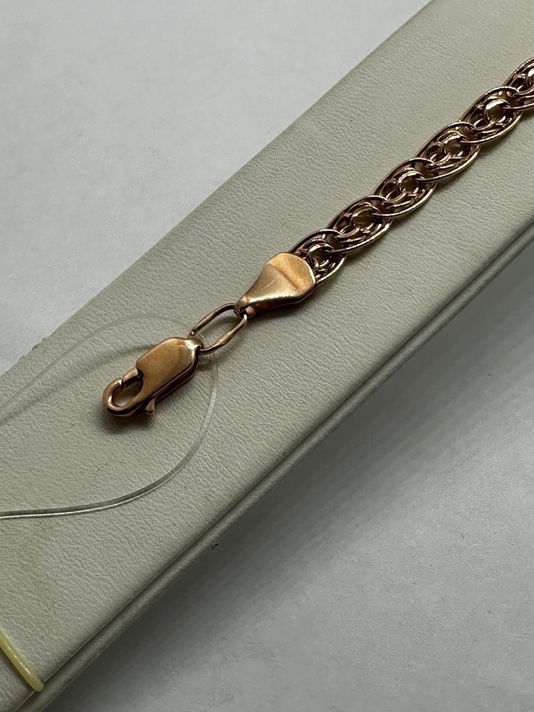 БРАСЛЕТ ПУСТОТЕЛЫЙ Нона-бисмарк (Au 585)