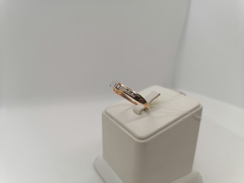 КОЛЬЦО С АЛМАЗНОЙ ГРАНЬЮ (Au 585)