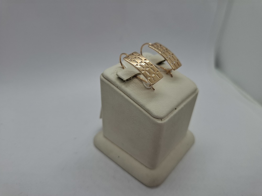 СБКМ585 СЕРЬГИ БЕЗ КАМНЯ (Au 585)