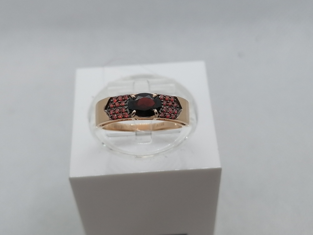 КОЛЬЦО ГРАНАТ с камнями (Au 585)