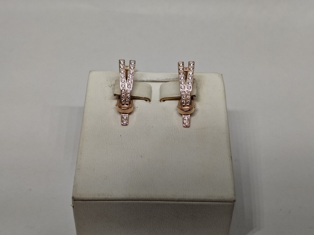 СКМИ585 СЕРЬГИ С КАМНЯМИ (Au 585)