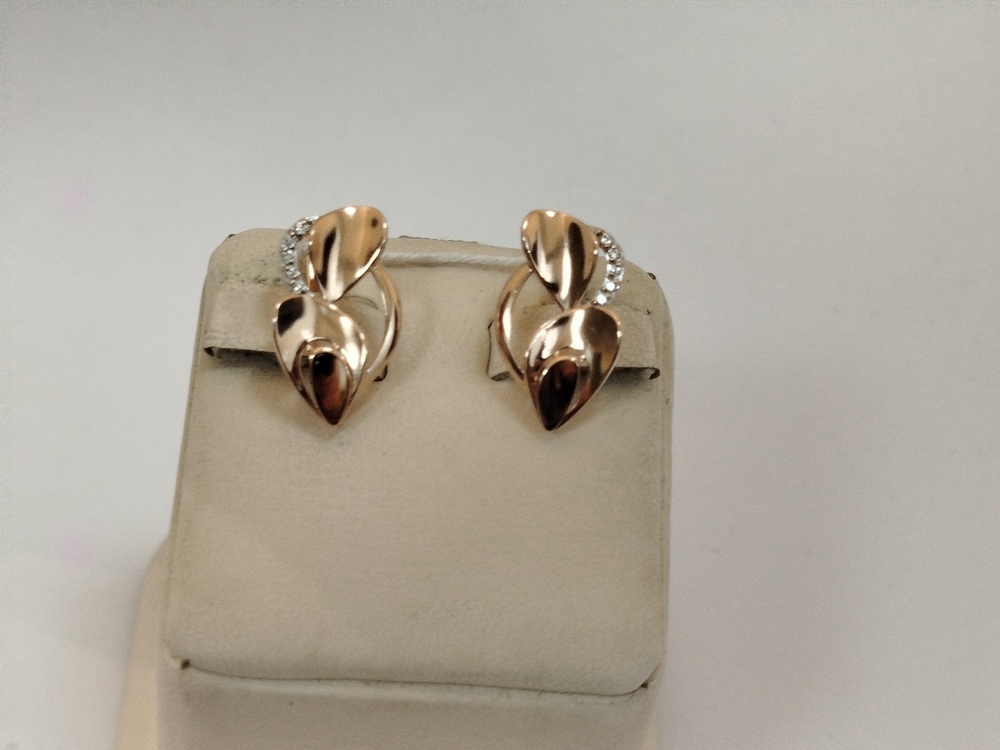 СКМИ585 СЕРЬГИ С КАМНЯМИ (Au 585)