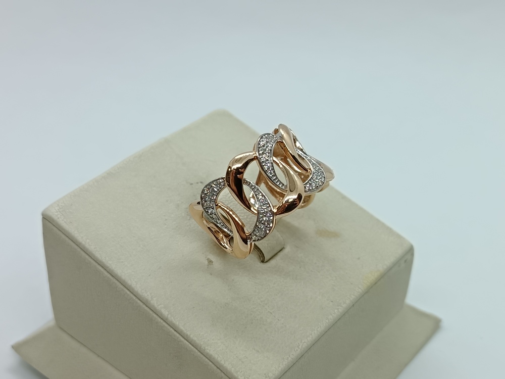 КОЛЬЦО С КАМНЯМИ (Au 585)