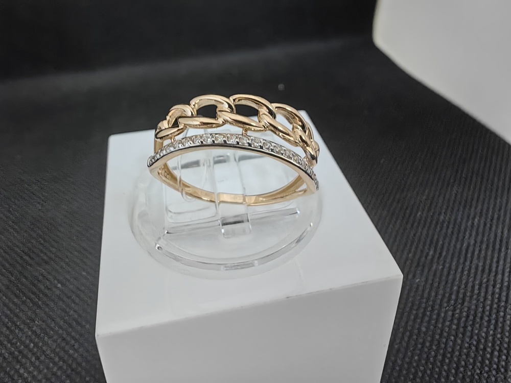 КОЛЬЦО С КАМНЯМИ (Au 585)