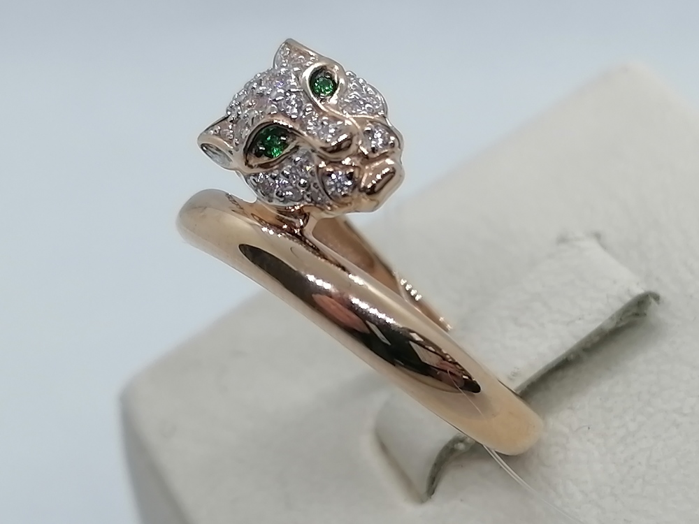 КОЛЬЦО С КАМНЯМИ (Au 585)