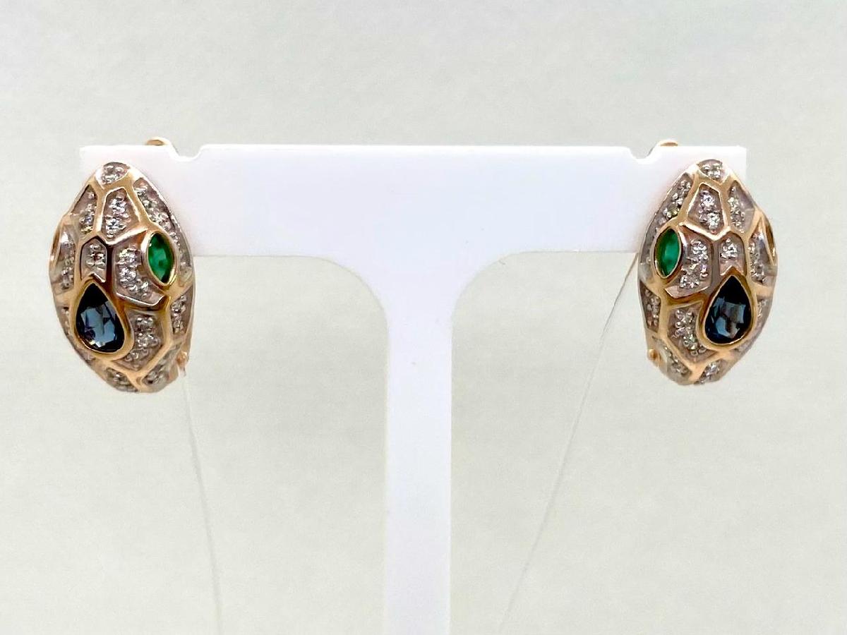 728641 СЕРЬГИ С КАМНЯМИ (Au 585) 728641 СЕРЬГИ С КАМНЯМИ (Au 585)