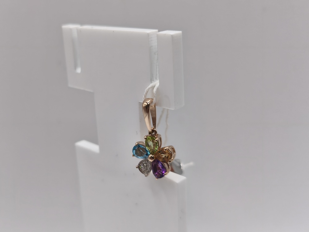 ПОДКМИ585 ПОДВЕСКА С КАМНЯМИ (Au 585)