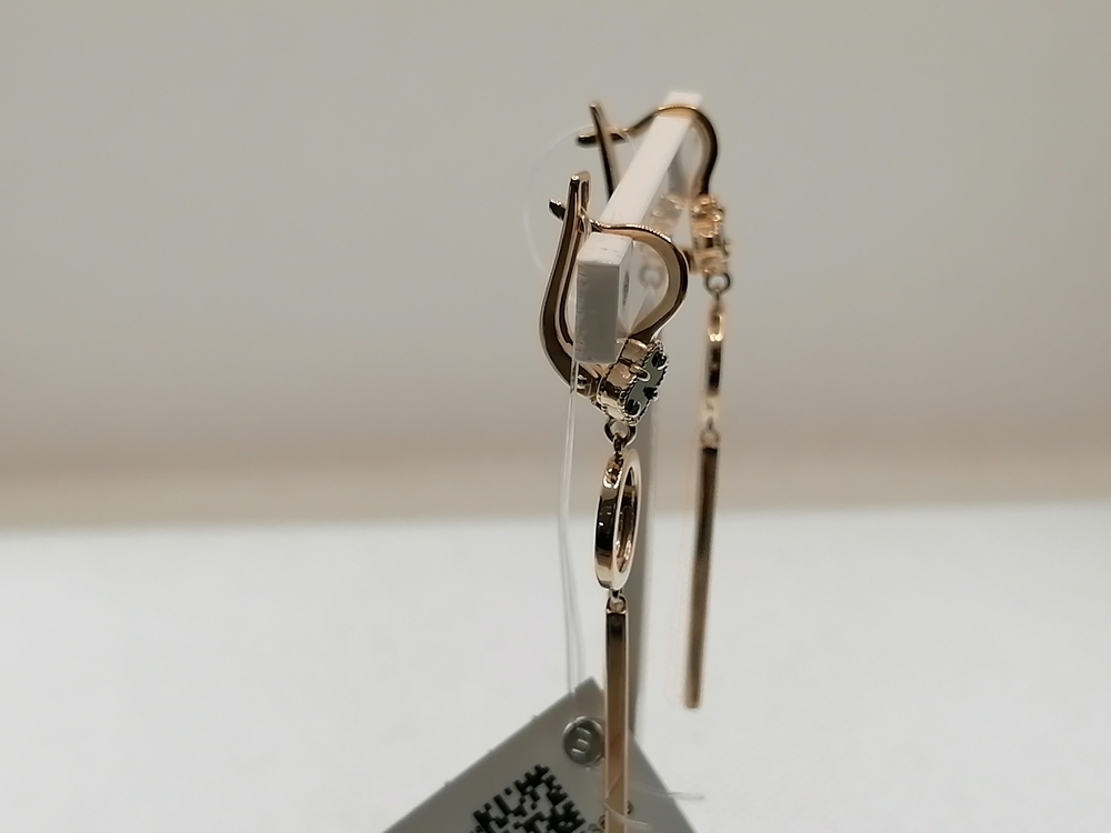 СЕРЬГИ С КАМНЕМ (Au 585)