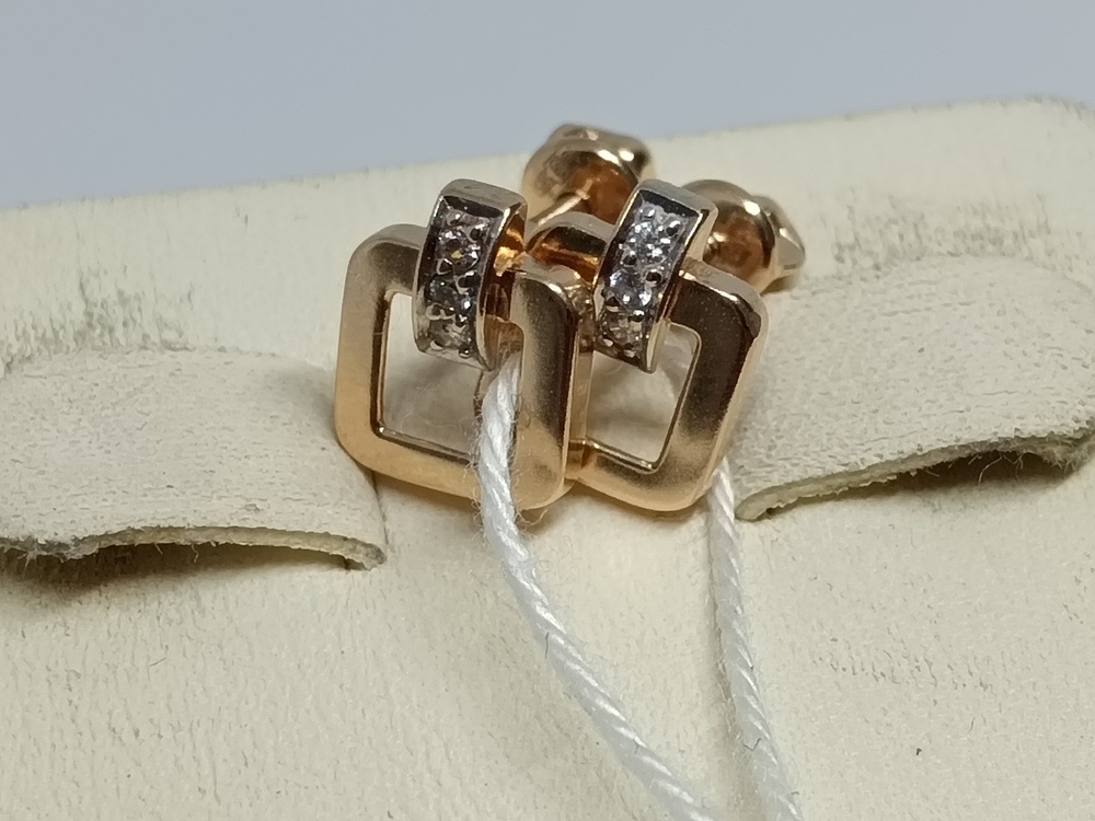 СПУС585 СЕРЬГИ ПУСЕТЫ (Au 585)