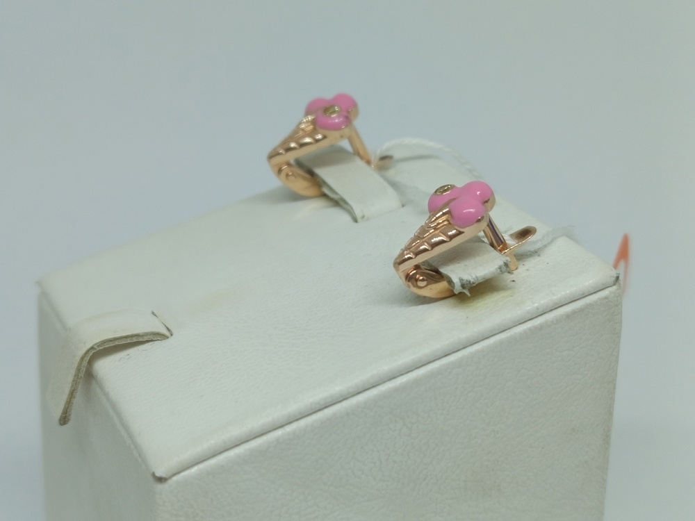 СКМИ585 СЕРЬГИ С КАМНЯМИ (Au 585)